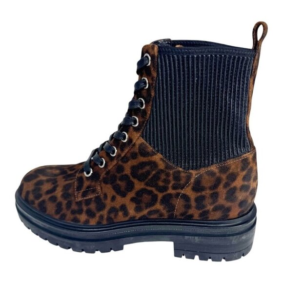 Gianvito Rossi Suede Animal Print Ankle Boots - Picture 2 of 7